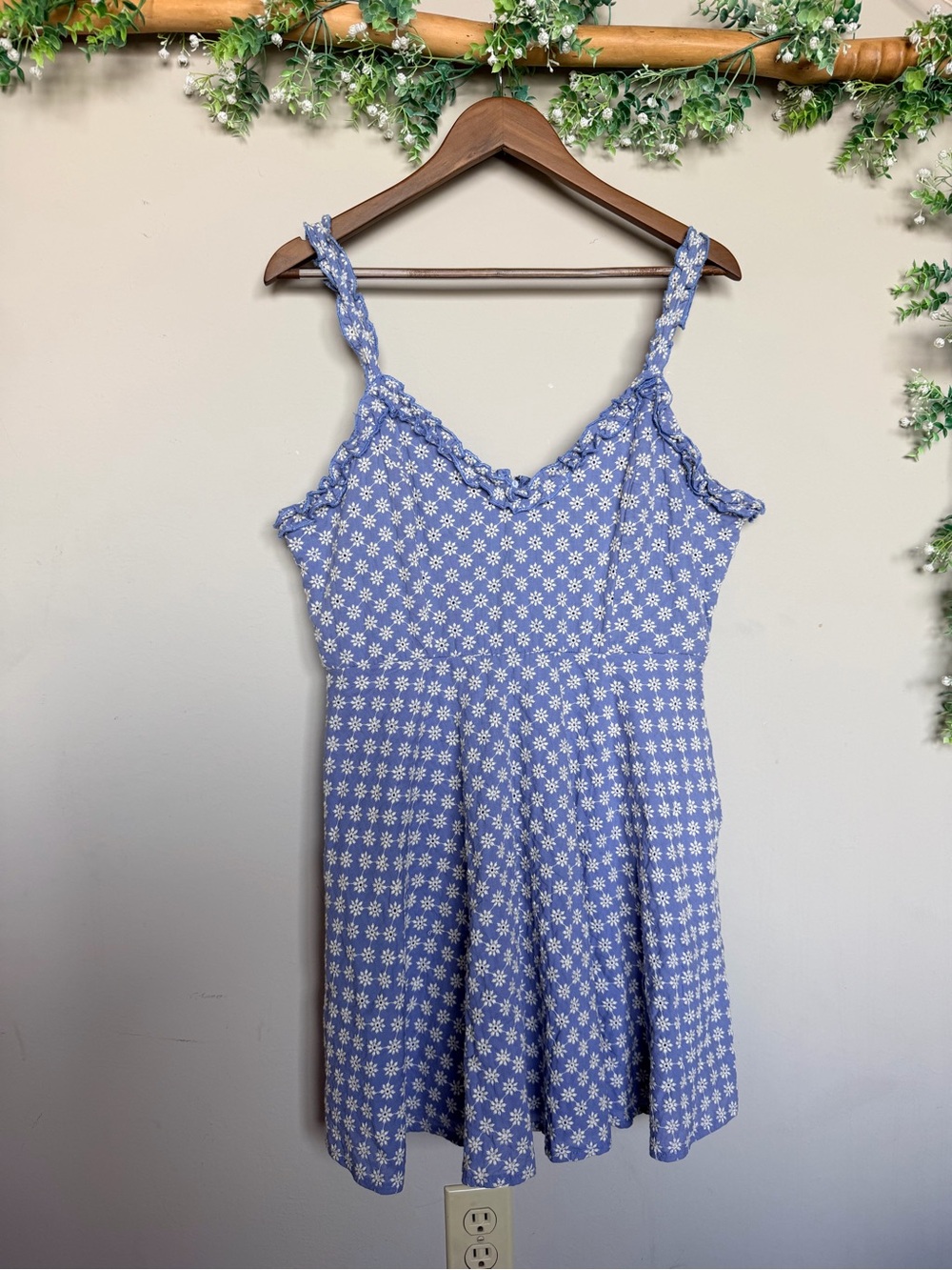 Altar’d State Embroidered Floral Mini Sundress Blue | XL - Picture 2 of 8